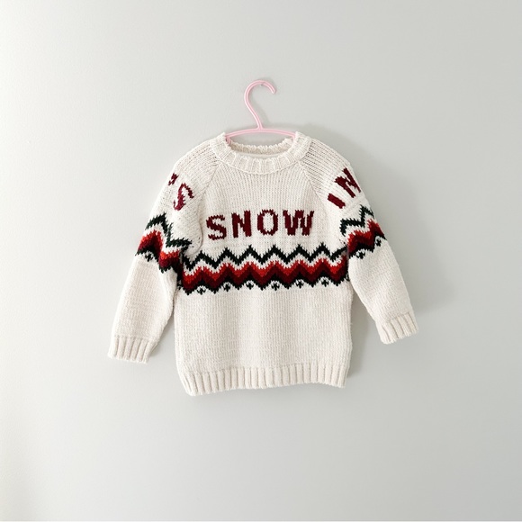 Zara Other - Zara Toddler OMG IT’S SNOWING knit